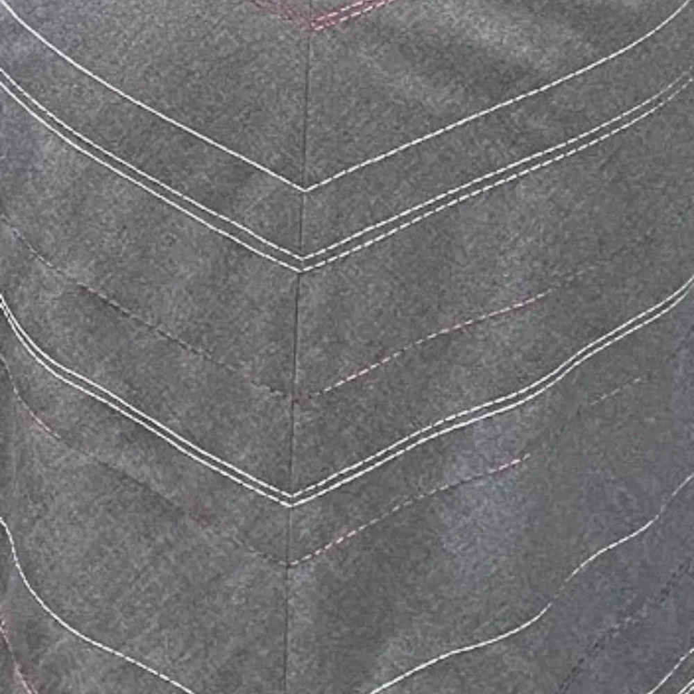 Ann Taylor Gray with Pink Embroidery A-line Skirt Size 6P